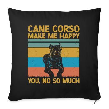 Cane Corso - Sofakissen mit Füllung 45 x 45 cm - Schwarz - Vorne