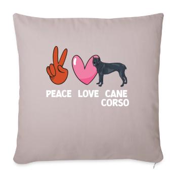 Cane Corso - Sofakissen mit Füllung 45 x 45 cm - helles Taupe - Vorne