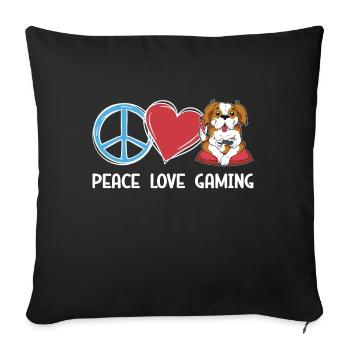 Gaming Dog - Sofa pillow with filling 45cm x 45cm - black - Front