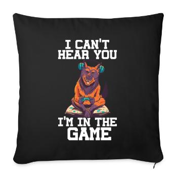 Gaming Dog - Sofa pillow with filling 45cm x 45cm - black - Front