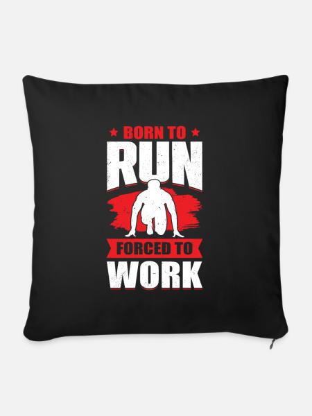 Sprint Sprinter Kurzstreckenlauf Geschenk - Sofakissen mit Füllung 45 x 45 cm - Schwarz