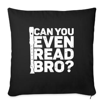 Flûte - Coussin et housse de 45 x 45 cm - noir - Devant