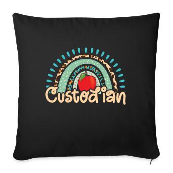 Responsables de l’école - Coussin et housse de 45 x 45 cm - noir - Devant