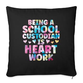Responsables de l’école - Coussin et housse de 45 x 45 cm - noir - Devant