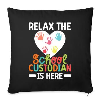Responsables de l’école - Coussin et housse de 45 x 45 cm - noir - Devant