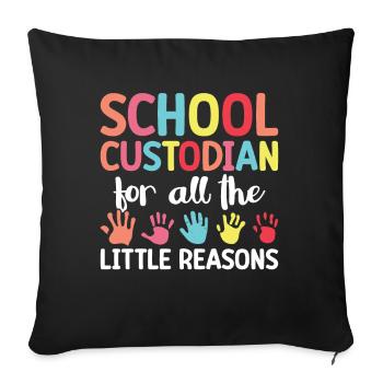 Responsables de l’école - Coussin et housse de 45 x 45 cm - noir - Devant