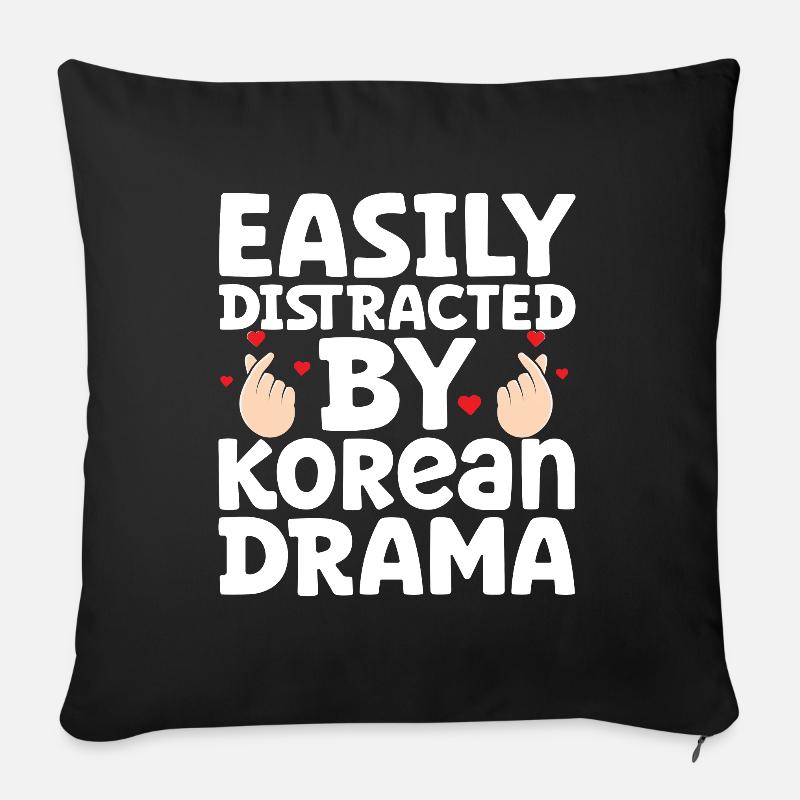 K-Drama - Sofakissen mit Füllung 45 x 45 cm - Schwarz