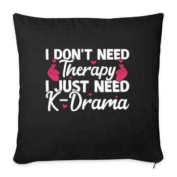 K-Drame - Coussin et housse de 45 x 45 cm - noir - Devant