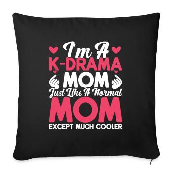K-Drame - Coussin et housse de 45 x 45 cm - noir - Devant