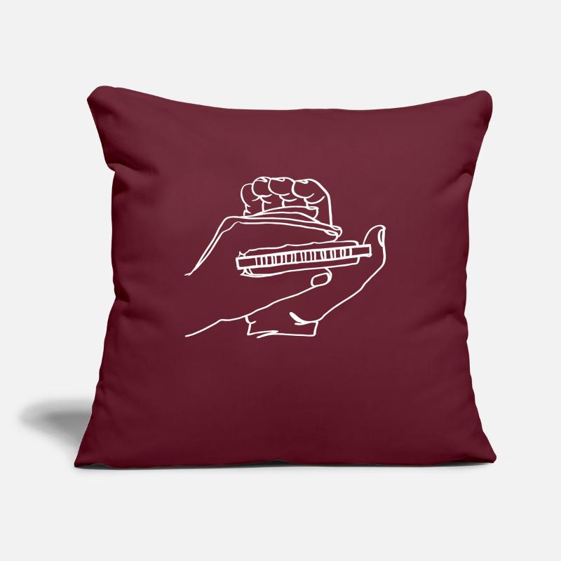 Harmonica Oneline Art - Harmonica Player Sofa pillow with filling 45cm x 45cm