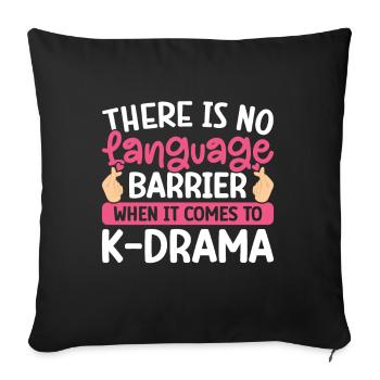 K-Drame - Coussin et housse de 45 x 45 cm - noir - Devant