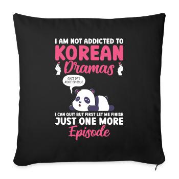 K-Drame - Coussin et housse de 45 x 45 cm - noir - Devant