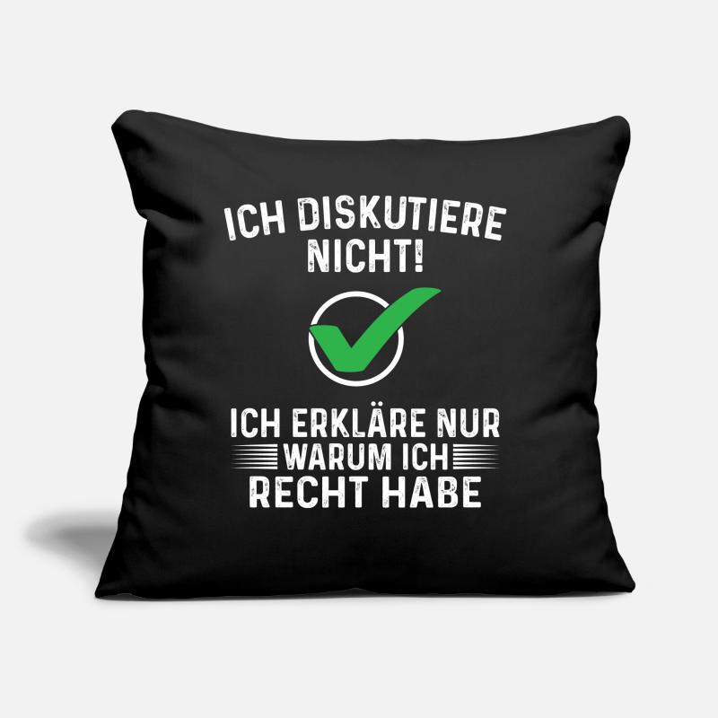 ich Diskutiere nicht Sofakissen mit Füllung 45 x 45 cm