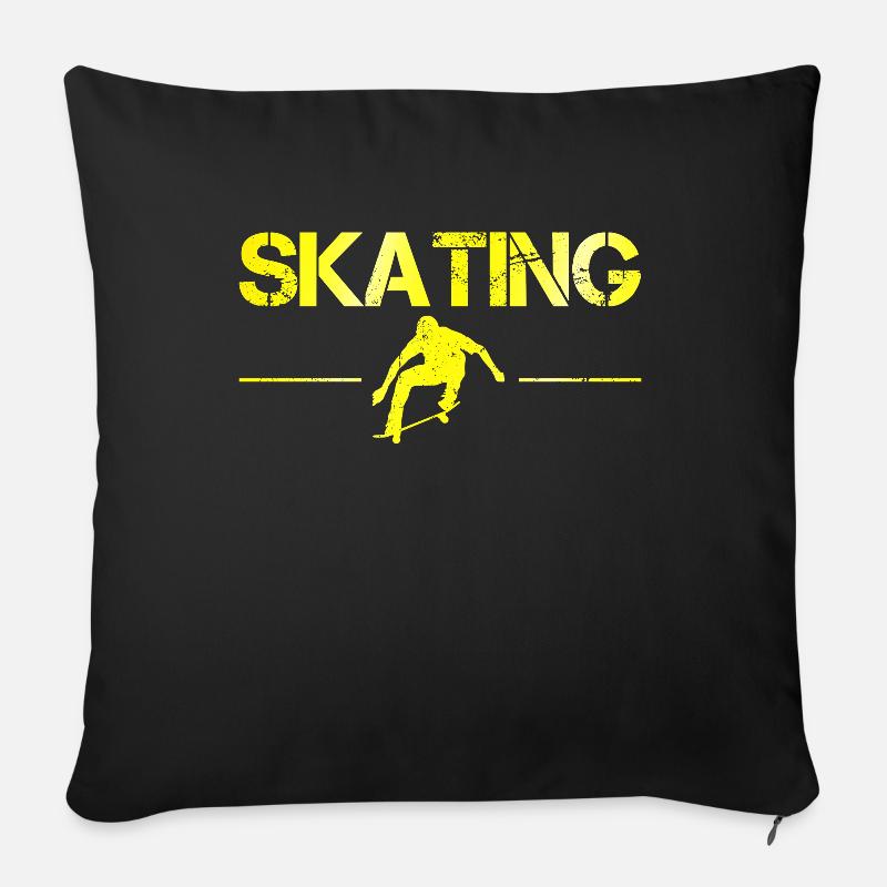 skating - Sofakissen mit Füllung 45 x 45 cm - Schwarz