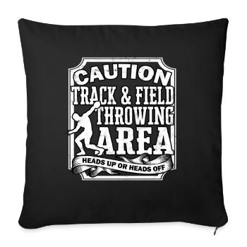 Discuss Litter Track and Field Shot - Sofa pillow with filling 45cm x 45cm - black - Front