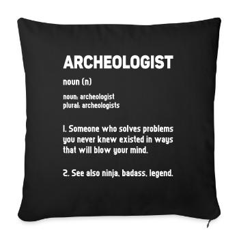 Archaeology - Sofa pillow with filling 45cm x 45cm - black - Front
