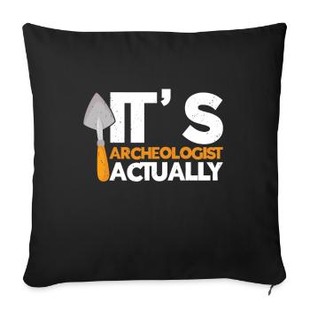 Archaeology - Sofa pillow with filling 45cm x 45cm - black - Front