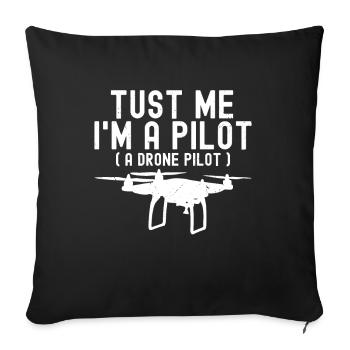 Drone - Sofa pillow with filling 45cm x 45cm - black - Front