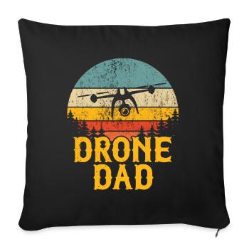 Drone - Sofa pillow with filling 45cm x 45cm - black - Front