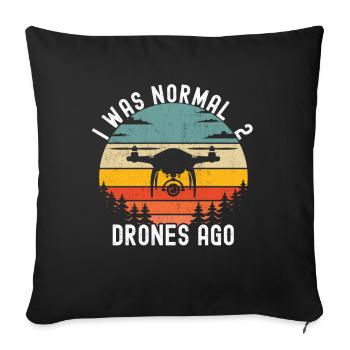 Drone - Sofa pillow with filling 45cm x 45cm - black - Front