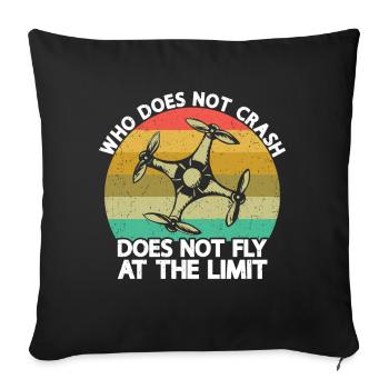 Drone - Sofa pillow with filling 45cm x 45cm - black - Front
