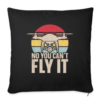 Drone - Sofa pillow with filling 45cm x 45cm - black - Front