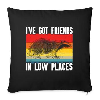 Ratel - Coussin et housse de 45 x 45 cm - noir - Devant