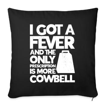 Cowbell - Sofa pillow with filling 45cm x 45cm - black - Front