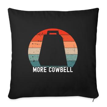 Cowbell - Sofa pillow with filling 45cm x 45cm - black - Front