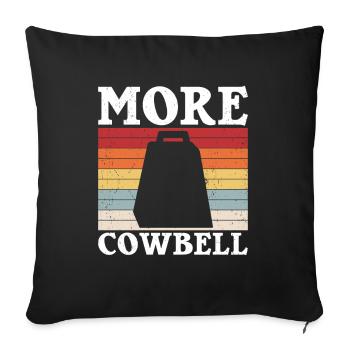 Cowbell - Sofa pillow with filling 45cm x 45cm - black - Front