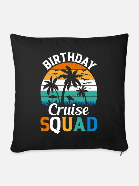 BIRTHDAY CRUISE SQUAD - Sofakissen mit Füllung 45 x 45 cm - Schwarz