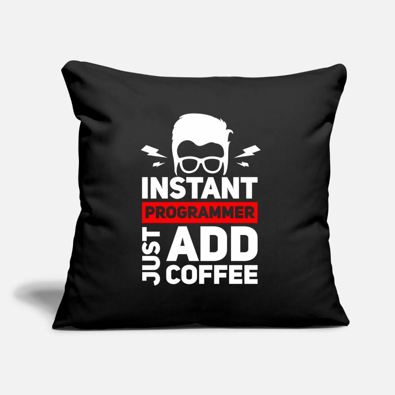 Lustiger Programmierer-Kaffee für Coder Sofakissen mit Füllung 45 x 45 cm