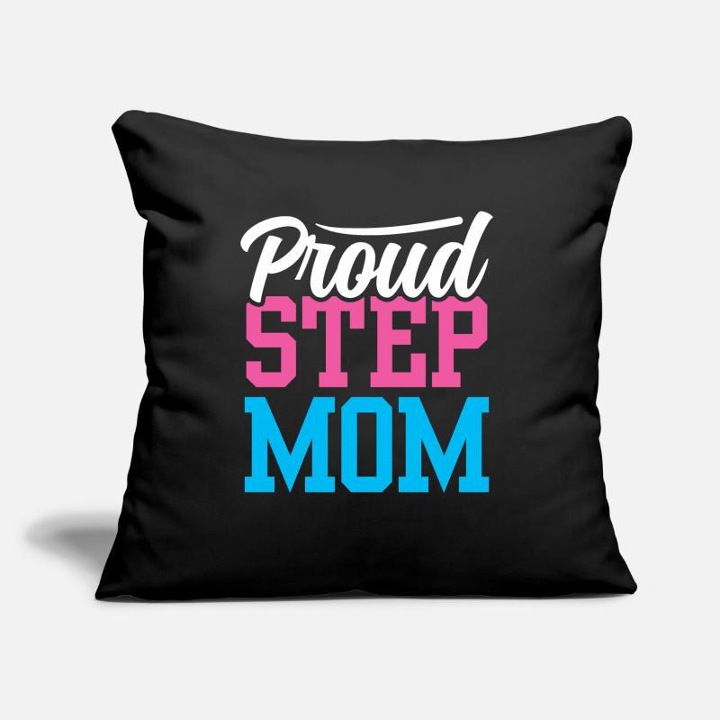 Fière belle-mère mère adoptive mère adoptive enfant Coussin et housse de 45 x 45 cm