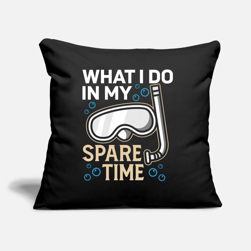 Plongée en apnée dans mon temps libre Plongeur de plongée apnée Coussin et housse de 45 x 45 cm