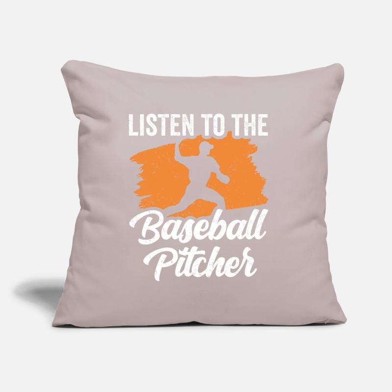 Écouter le lanceur de baseball Pitcher Hobby Player Coussin et housse de 45 x 45 cm