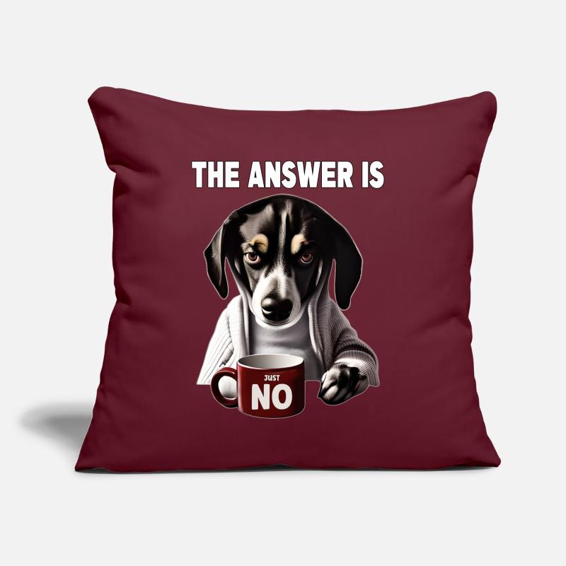 The answer is no. Grumpy Funny Dog Sofa pillow with filling 45cm x 45cm