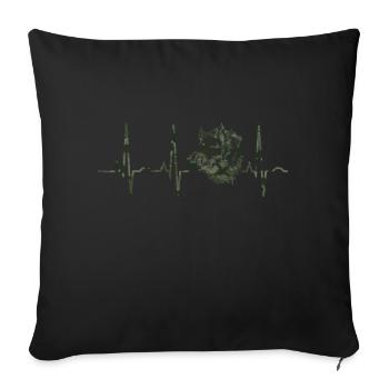 Schweinejagd Jäger Schweinejagd - Sofakissen mit Füllung 45 x 45 cm - Schwarz - Vorne