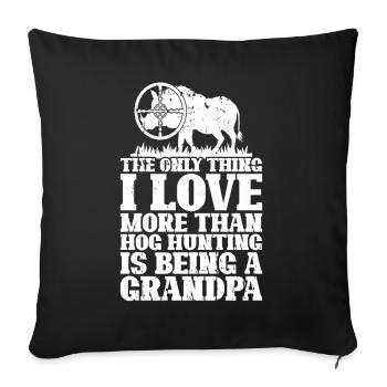 Pig Hunting Hunter Pig Hunting - Sofa pillow with filling 45cm x 45cm - black - Front