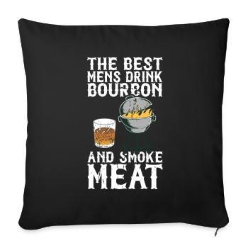 Bourbon Smoker Barbecue Whiskey - Sofa pillow with filling 45cm x 45cm - black - Front