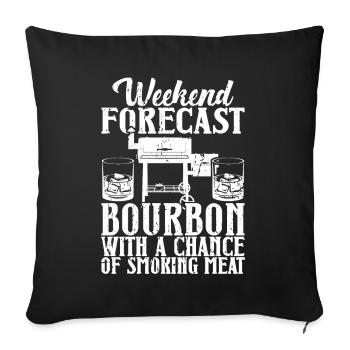 Bourbon Smoker Barbecue Whiskey - Sofa pillow with filling 45cm x 45cm - black - Front
