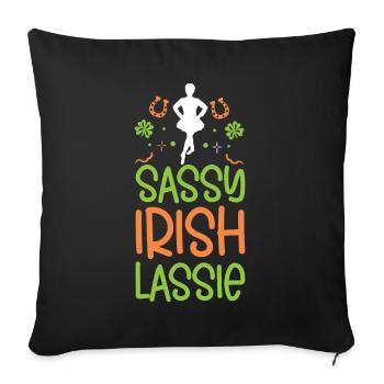 Irish Dance St. Patrick's Dance - Sofa pillow with filling 45cm x 45cm - black - Front