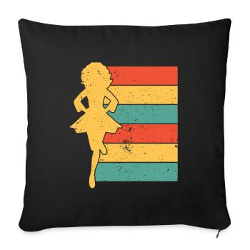 Irish Dance St. Patrick's Dance - Sofa pillow with filling 45cm x 45cm - black - Front