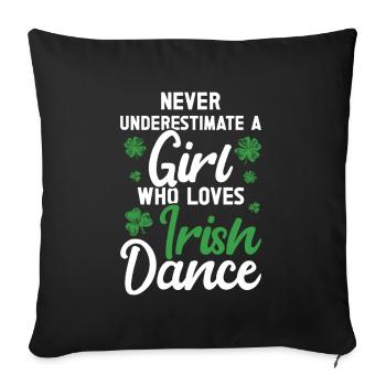 Irish Dance St. Patrick's Dance - Sofa pillow with filling 45cm x 45cm - black - Front