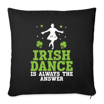 Irish Dance St. Patrick's Dance - Sofa pillow with filling 45cm x 45cm - black - Front