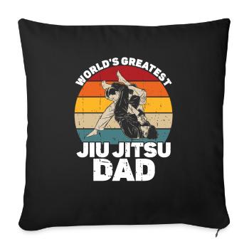 Jiu Jitsu Dad Gi Jiu - Sofakissen mit Füllung 45 x 45 cm - Schwarz - Vorne