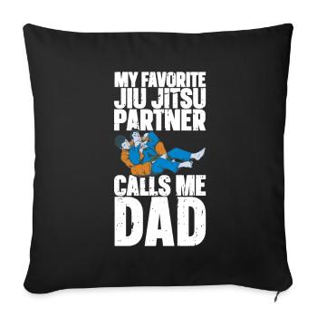 Jiu Jitsu Dad Gi Jiu - Sofakissen mit Füllung 45 x 45 cm - Schwarz - Vorne