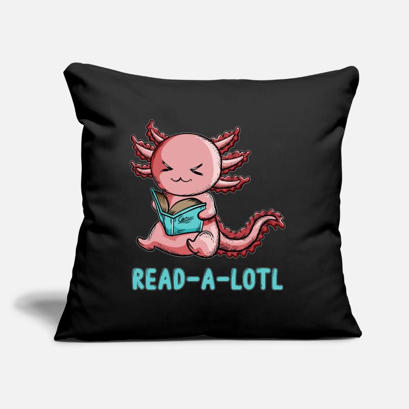 Molch Buch lesen Axolotl will ein bisschen lesen Sofakissen mit Füllung 45 x 45 cm