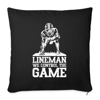 Lineman Football Player Offensive Defensive - Sofakissen mit Füllung 45 x 45 cm - Schwarz - Vorne