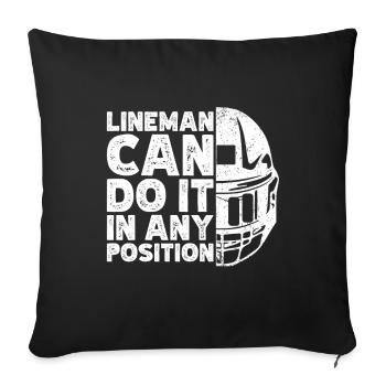 Lineman Football Player Offensive Defensive - Sofakissen mit Füllung 45 x 45 cm - Schwarz - Vorne