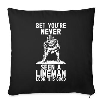 Lineman Football Player Offensive Defensive - Sofakissen mit Füllung 45 x 45 cm - Schwarz - Vorne